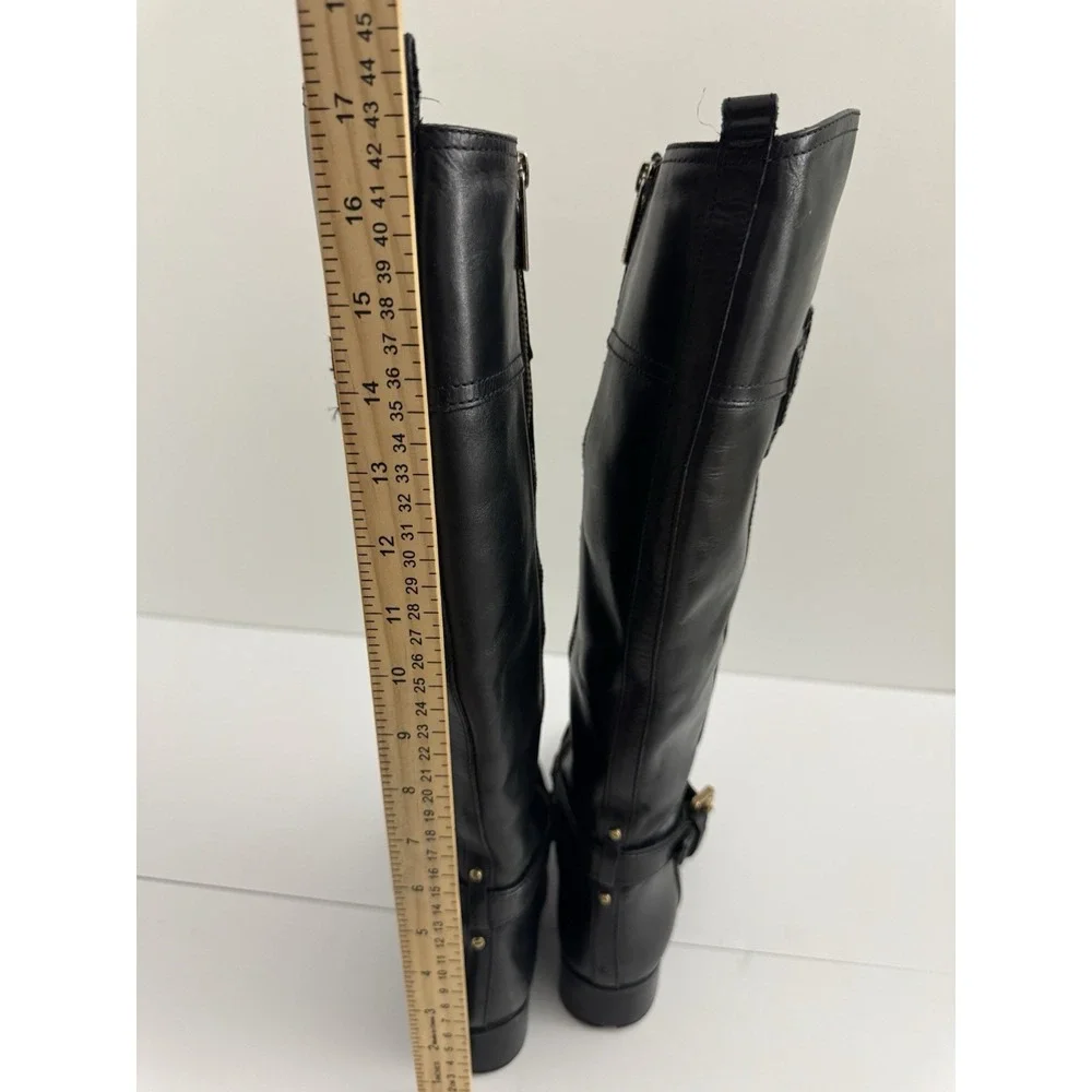 Tory Burch Blaire Size 6 M‎ Leather Womens Riding Boots Black